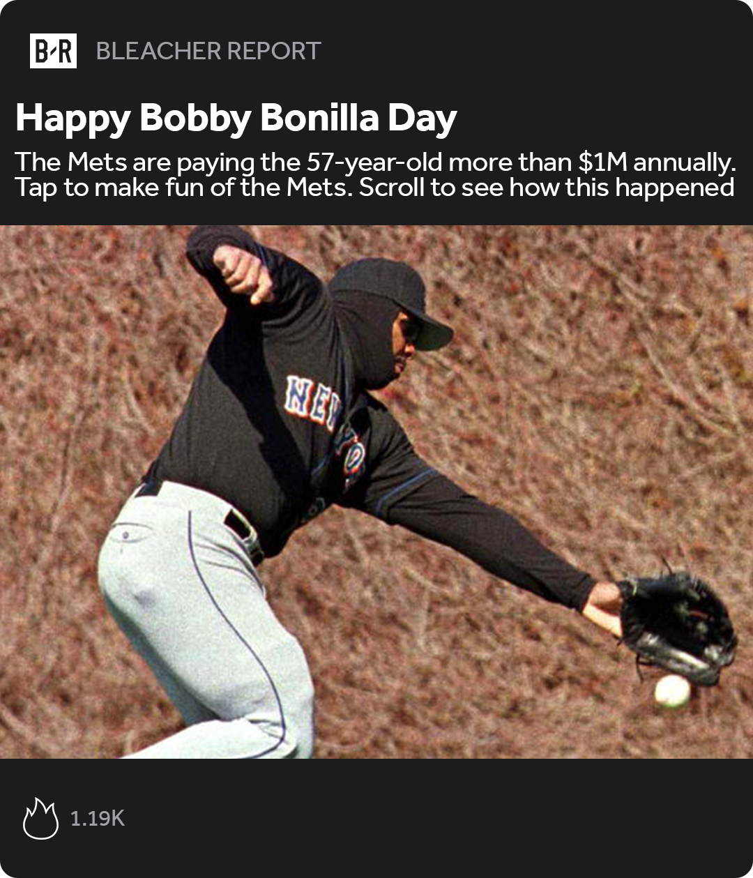 This 57-year-old former MLBer is getting paid more than Cam Newton and Jameis Winston this year. The yearly tradition lives on as the Mets get roasted on Twitter every July 1. Happy Bobby Bonilla Day.